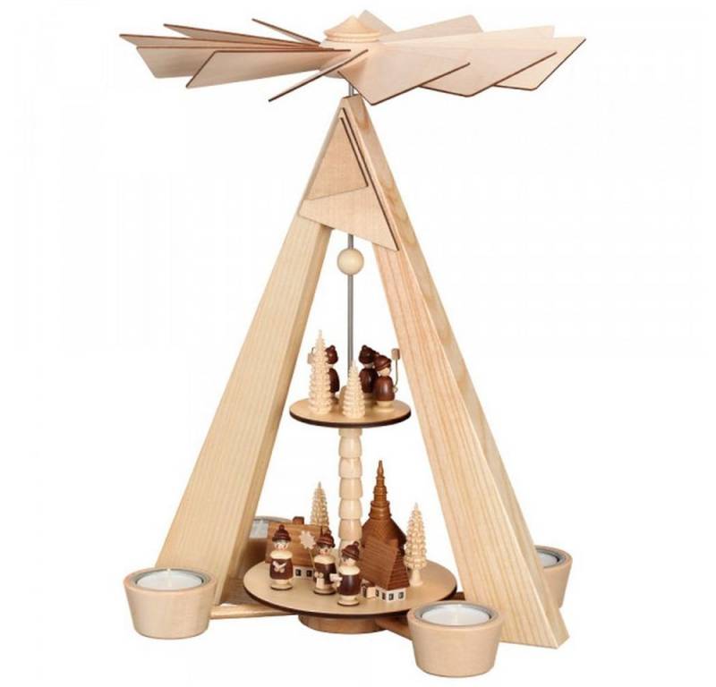 Weihnachtspyramide Teelichtpyramide Laternenkinder Kurrende natur BxHxT 27x38x22cm NEU von OTTO