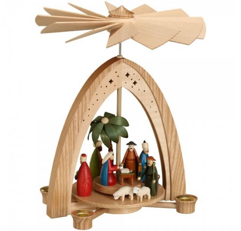 Weihnachtspyramide Tischpyramide Christi Geburt bunt BxHxT 21,5x28x21,5cm NEU von OTTO