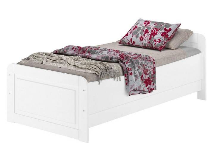 Weißes Seniorenbett Einzelbett extra hoch Kieferholz massiv, Liegefläche 100 x 200 cm, Landhausstil, verstellbare Sitzkante Weißes Seniorenbett Einzelbett extra hoch Kieferholz massiv, Liegefläche 100 x 200 cm, Landhausstil, verstellbare Sitzkante von OTTO