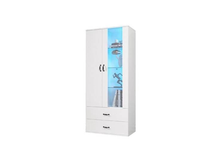 Welikera Vitrine 16 Farben LED-Licht Vitrine,Standvitrine mit transparenter Tür, Freistehende Vitrine,LED-Vitrine,LED-Vitrine,LED-Schrank von OTTO