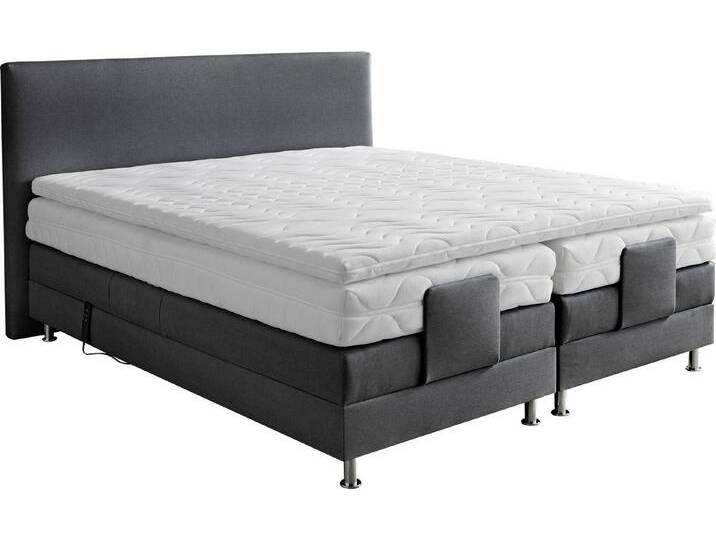 Westfalia Schlafkomfort Boxbett, grau, 5-Zonen-Taschen-Federkernmatratze , H3 (100 kg - 100 kg) , H3 (100 kg - 100 kg), charcoal von OTTO