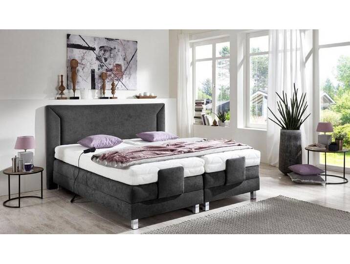Westfalia Schlafkomfort Boxbett, mit Motor, grau, 5-Zonen-Tonnentaschen-Federkernmatratze , H3 (100 kg), anthrazit von OTTO