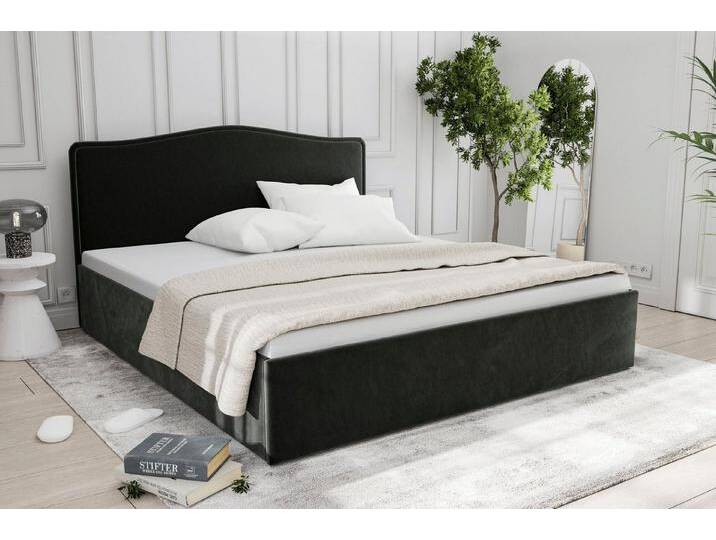 Westfalia Schlafkomfort Polsterbett Graz, wahweise mit Stauraum, verschiedene Matratzenarten wählbar, grau, Seitenteilhöhe 42 cm, 5-Zonen-Tonnentaschen-Federkernmatratze von OTTO