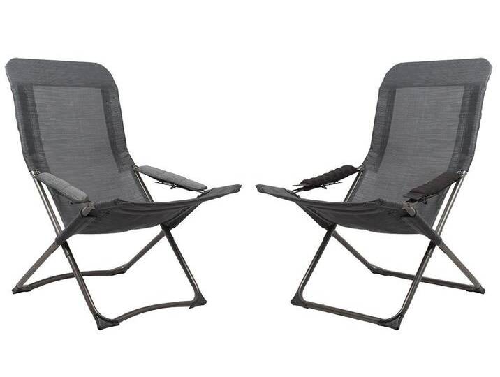 Westfield Campingstuhl 2er Set Perla faltbarer Stuhl Campingstuhl Strandstuhl (2 St), grau von OTTO