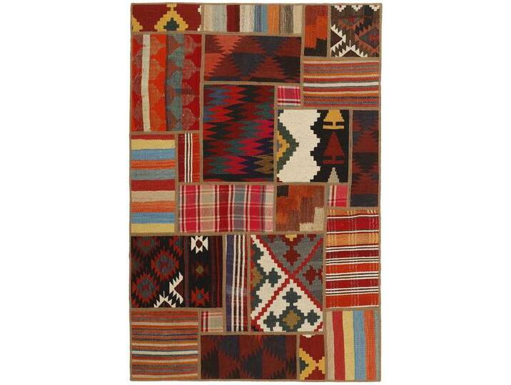 Wohnando Teppich MY-RUG Perserteppich Patchwork Geometrische Muster rot 150x100cm, Rechteckig, Höhe: 10 mm, Handgeknüpfter Teppich,Handgesponnene Wolle Wohnando Teppich MY-RUG Perserteppich Patchwork Geometrische Muster rot 150x100cm, Rechteckig, Höhe: 10 mm, Handgeknüpfter Teppich,Handgesponnene Wolle von OTTO
