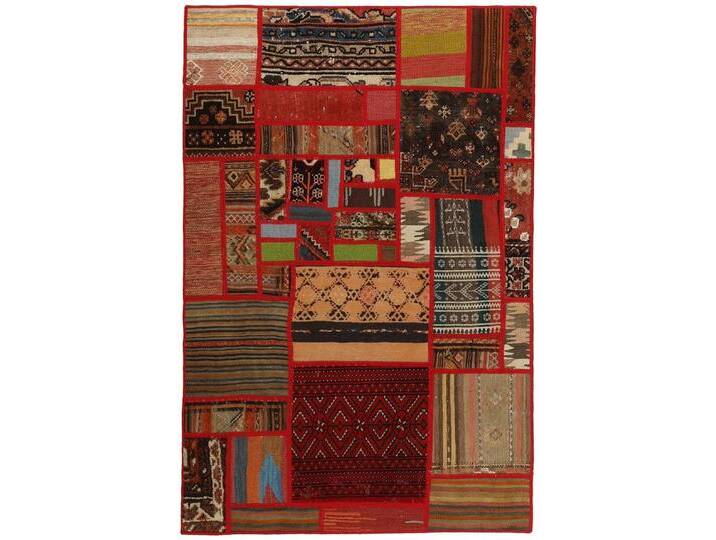 Wohnando Teppich MY-RUG Perserteppich Patchwork Geometrische Muster rot 150x100cm, Rechteckig, Höhe: 10 mm, Handgeknüpfter Teppich,Handgesponnene Wolle Wohnando Teppich MY-RUG Perserteppich Patchwork Geometrische Muster rot 150x100cm, Rechteckig, Höhe: 10 mm, Handgeknüpfter Teppich,Handgesponnene Wolle von OTTO