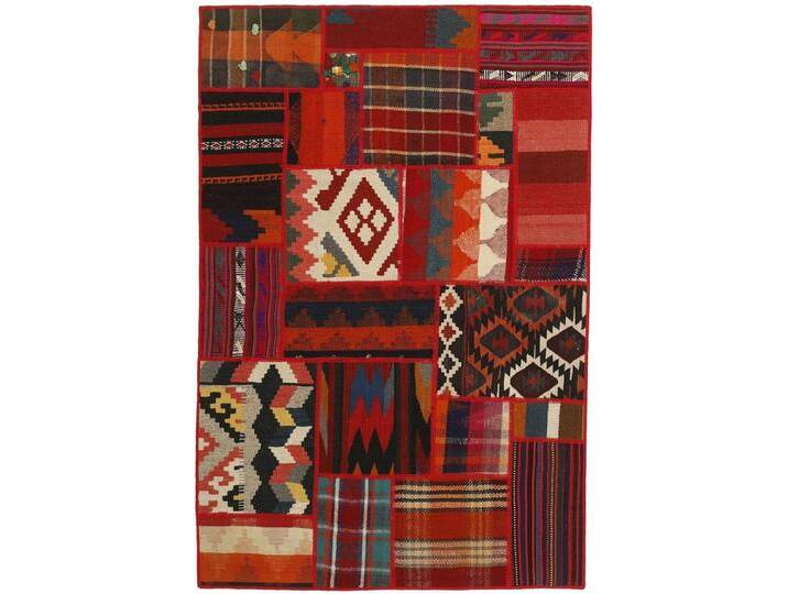Wohnando Teppich MY-RUG Perserteppich Patchwork Geometrische Muster rot 150x100cm, Rechteckig, Höhe: 10 mm, Handgeknüpfter Teppich,Handgesponnene Wolle Wohnando Teppich MY-RUG Perserteppich Patchwork Geometrische Muster rot 150x100cm, Rechteckig, Höhe: 10 mm, Handgeknüpfter Teppich,Handgesponnene Wolle von OTTO