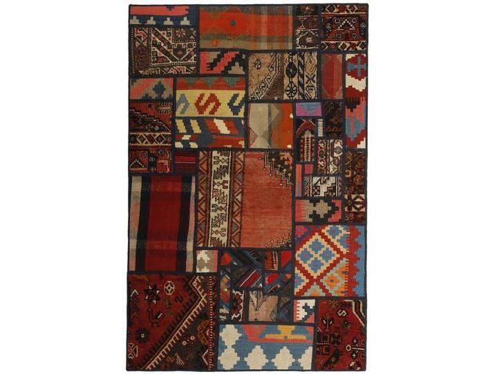 Wohnando Teppich MY-RUG Perserteppich Patchwork Geometrische Muster rot 150x100cm, Rechteckig, Höhe: 10 mm, Handgeknüpfter Teppich,Handgesponnene Wolle Wohnando Teppich MY-RUG Perserteppich Patchwork Geometrische Muster rot 150x100cm, Rechteckig, Höhe: 10 mm, Handgeknüpfter Teppich,Handgesponnene Wolle von OTTO