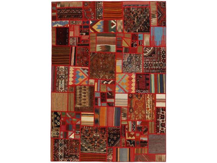Wohnando Teppich MY-RUG Perserteppich Patchwork Geometrische Muster rot 240x170cm, Rechteckig, Höhe: 10 mm, Handgeknüpfter Teppich,Handgesponnene Wolle Wohnando Teppich MY-RUG Perserteppich Patchwork Geometrische Muster rot 240x170cm, Rechteckig, Höhe: 10 mm, Handgeknüpfter Teppich,Handgesponnene Wolle von OTTO
