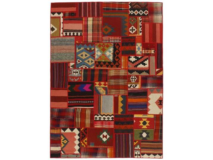 Wohnando Teppich MY-RUG Perserteppich Patchwork Geometrische Muster rot 240x170cm, Rechteckig, Höhe: 10 mm, Handgeknüpfter Teppich,Handgesponnene Wolle Wohnando Teppich MY-RUG Perserteppich Patchwork Geometrische Muster rot 240x170cm, Rechteckig, Höhe: 10 mm, Handgeknüpfter Teppich,Handgesponnene Wolle von OTTO