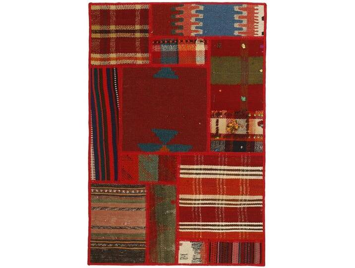 Wohnando Teppich MY-RUG Perserteppich Patchwork Geometrische Muster rot 90x60cm, Rechteckig, Höhe: 10 mm, Handgeknüpfter Teppich,Handgesponnene Wolle Wohnando Teppich MY-RUG Perserteppich Patchwork Geometrische Muster rot 90x60cm, Rechteckig, Höhe: 10 mm, Handgeknüpfter Teppich,Handgesponnene Wolle von OTTO