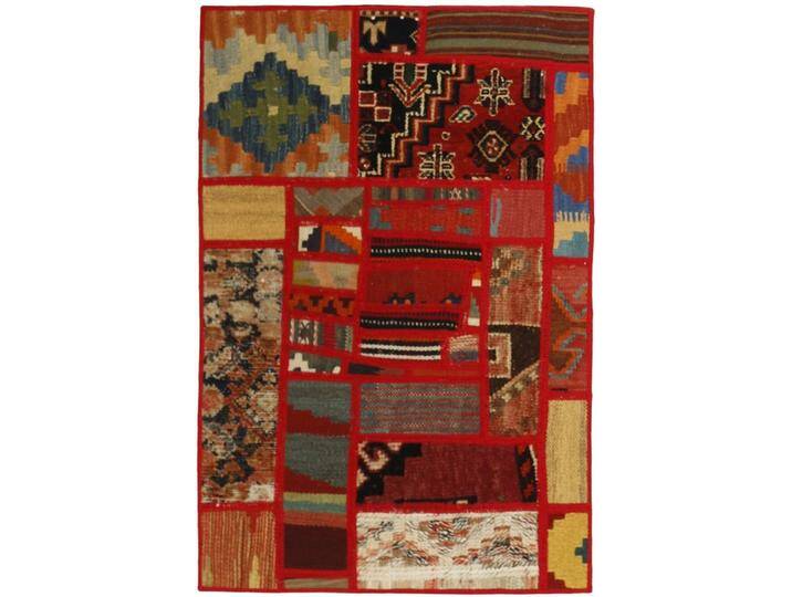 Wohnando Teppich MY-RUG Perserteppich Patchwork Geometrische Muster rot 90x60cm, Rechteckig, Höhe: 10 mm, Handgeknüpfter Teppich,Handgesponnene Wolle Wohnando Teppich MY-RUG Perserteppich Patchwork Geometrische Muster rot 90x60cm, Rechteckig, Höhe: 10 mm, Handgeknüpfter Teppich,Handgesponnene Wolle von OTTO