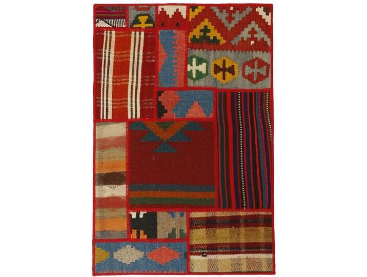 Wohnando Teppich MY-RUG Perserteppich Patchwork Geometrische Muster rot 90x60cm, Rechteckig, Höhe: 10 mm, Handgeknüpfter Teppich,Handgesponnene Wolle Wohnando Teppich MY-RUG Perserteppich Patchwork Geometrische Muster rot 90x60cm, Rechteckig, Höhe: 10 mm, Handgeknüpfter Teppich,Handgesponnene Wolle von OTTO