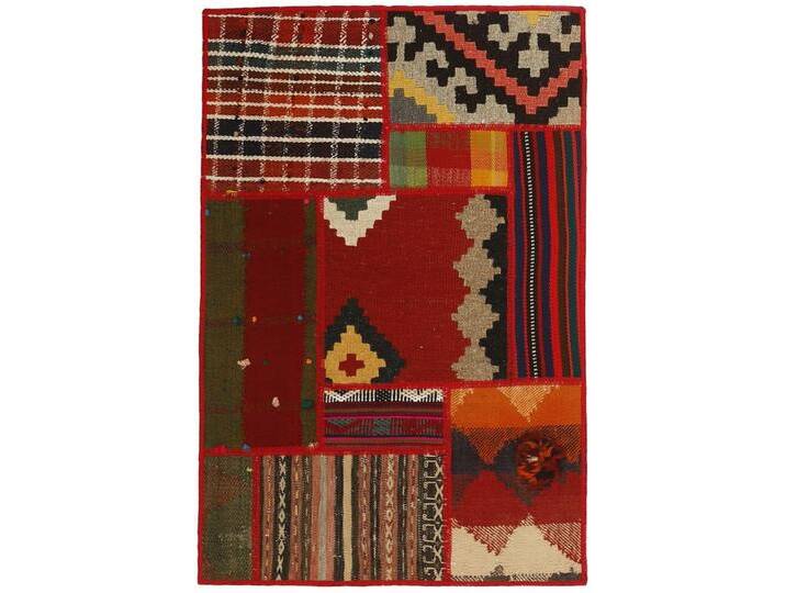 Wohnando Teppich MY-RUG Perserteppich Patchwork Geometrische Muster rot 90x60cm, Rechteckig, Höhe: 10 mm, Handgeknüpfter Teppich,Handgesponnene Wolle Wohnando Teppich MY-RUG Perserteppich Patchwork Geometrische Muster rot 90x60cm, Rechteckig, Höhe: 10 mm, Handgeknüpfter Teppich,Handgesponnene Wolle von OTTO