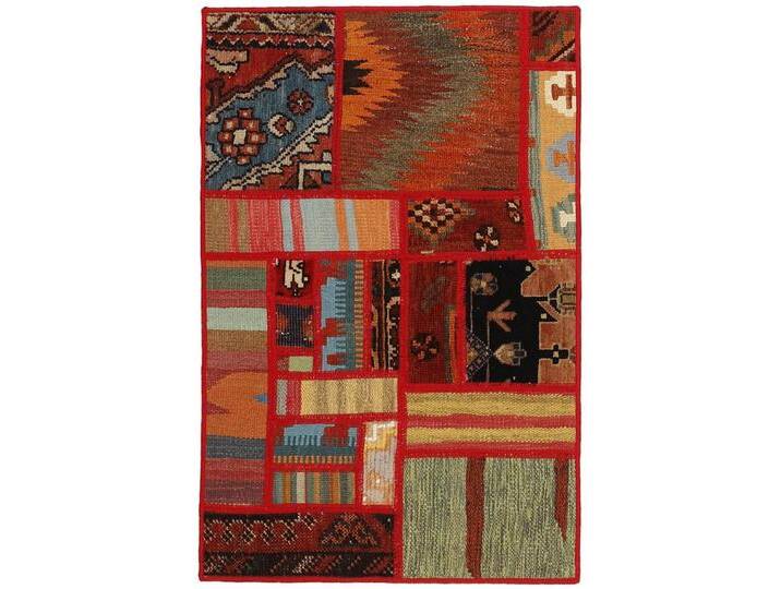 Wohnando Teppich MY-RUG Perserteppich Patchwork Geometrische Muster rot 90x60cm, Rechteckig, Höhe: 10 mm, Handgeknüpfter Teppich,Handgesponnene Wolle Wohnando Teppich MY-RUG Perserteppich Patchwork Geometrische Muster rot 90x60cm, Rechteckig, Höhe: 10 mm, Handgeknüpfter Teppich,Handgesponnene Wolle von OTTO