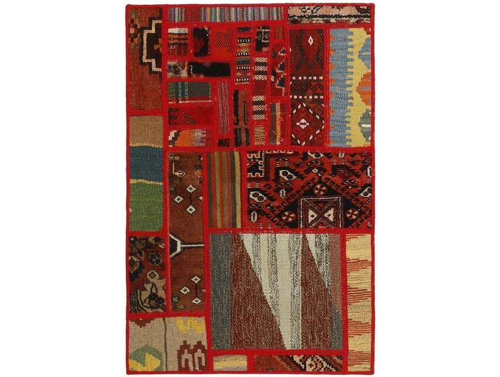 Wohnando Teppich MY-RUG Perserteppich Patchwork Geometrische Muster rot 90x60cm, Rechteckig, Höhe: 10 mm, Handgeknüpfter Teppich,Handgesponnene Wolle Wohnando Teppich MY-RUG Perserteppich Patchwork Geometrische Muster rot 90x60cm, Rechteckig, Höhe: 10 mm, Handgeknüpfter Teppich,Handgesponnene Wolle von OTTO