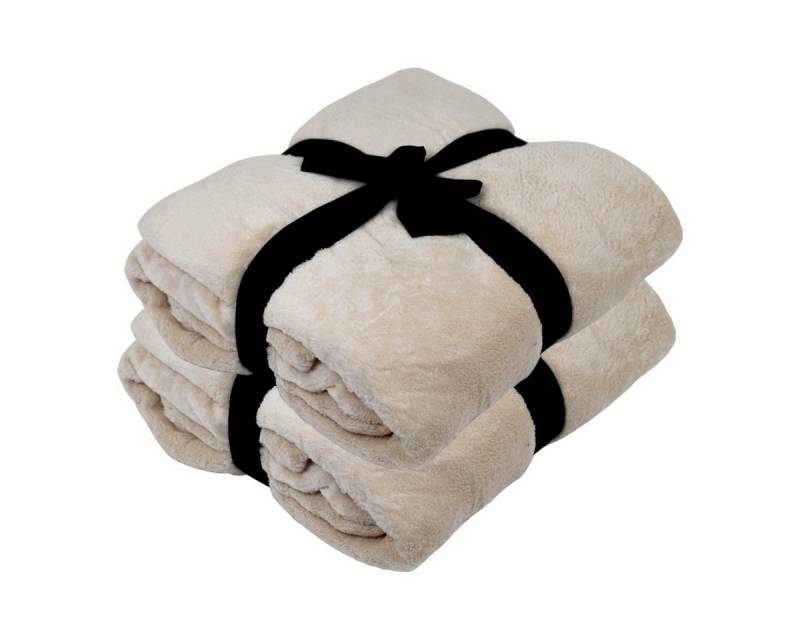 Wohndecke 2er Set Kuscheldecke 150x200 cm Fleecedecke Picknickdecke Decke weich von OTTO