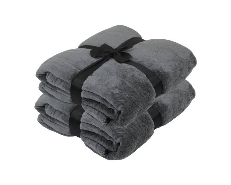 Wohndecke 2er Set Kuscheldecke 150x200 cm Fleecedecke Picknickdecke Decke weich von OTTO