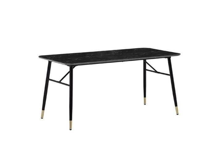 Wohnling Esstisch WL6.964 (Küchentisch, 200x90x76 cm Marmor Optik Schwarz), Speisetisch Esszimmer, Esszimmertisch Metallbeine, schwarz von OTTO