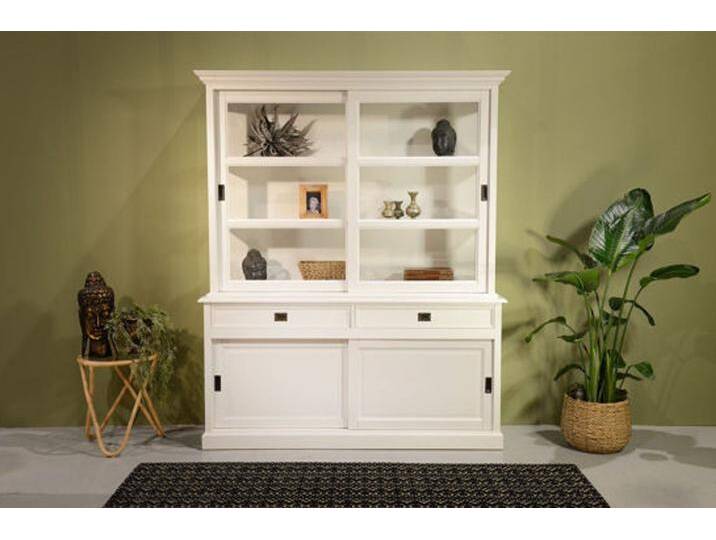 Wohnpalast Buffet-Vitrine Landhaus Vitrinenschrank Neuss 150 cm Weiß Vitrine Wohnpalast Buffet-Vitrine Landhaus Vitrinenschrank Neuss 150 cm Weiß Vitrine von OTTO