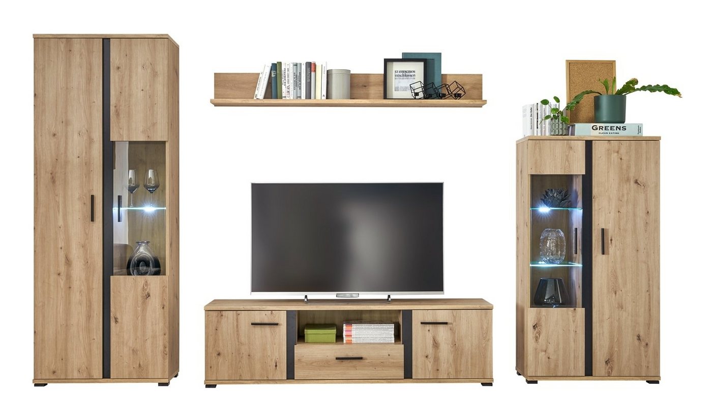 Wohnwand Wohnwand, KLAAS, Braun, B 340 cm, T 40 cm Wohnwand Wohnwand, KLAAS, Braun, B 340 cm, T 40 cm von OTTO