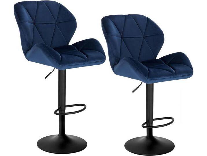Woltu Barhocker (Set, 2 St), Tresenhocker Designer Hocker mit Rückenlehne, blau, Blau von OTTO