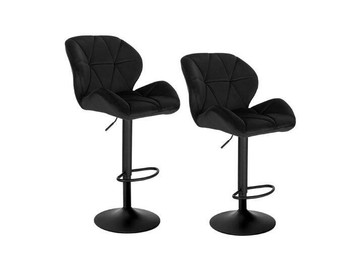 Woltu Barhocker (Set, 2 St), Tresenhocker Designer Hocker mit Rückenlehne, schwarz, Schwarz von OTTO