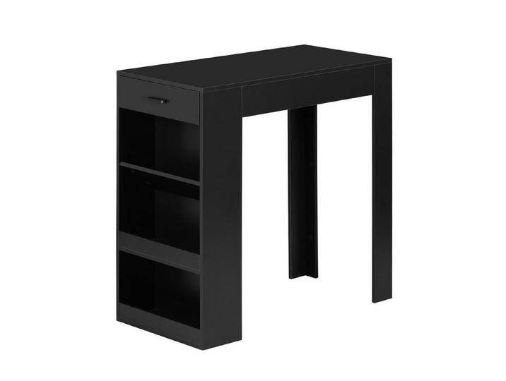 Woltu Bartisch (1-St), mit 1 Schublade 3 Ablagen, Küchentisch mit Weinregal, schwarz von OTTO