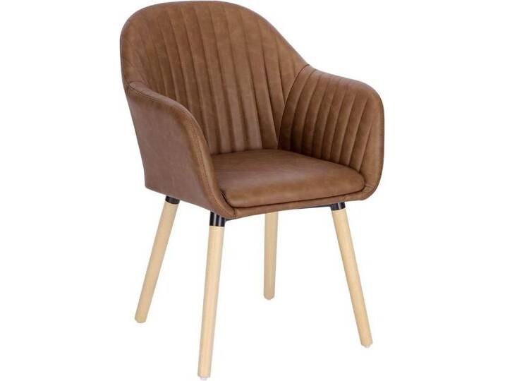 Woltu Esszimmerstuhl (1 St), Wohnzimmerstuhl Design Stuhl Sessel Massivholz, braun, Braun von OTTO