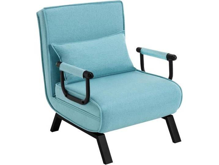 Woltu Schlafsofa, 1 Teile, Schlafsessel 3 in 1, mit Bettfunktion, Sofabett Gästebett, blau, Blau Woltu Schlafsofa, 1 Teile, Schlafsessel 3 in 1, mit Bettfunktion, Sofabett Gästebett, blau, Blau von OTTO