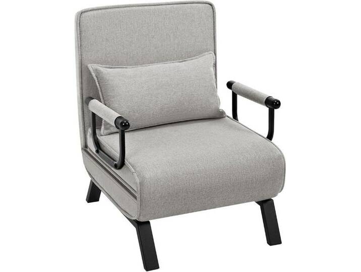 Woltu Schlafsofa, 1 Teile, Schlafsessel 3 in 1, mit Bettfunktion, Sofabett Gästebett, grau, Hellgrau von OTTO
