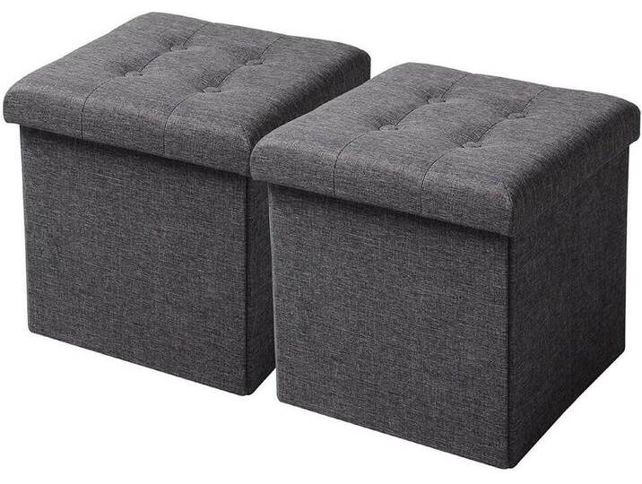 Woltu Sitzhocker, 2er-Set mit Stauraum Sitzwürfel Sitzbank Faltbar Truhen, grau, Dunkelgrau Woltu Sitzhocker, 2er-Set mit Stauraum Sitzwürfel Sitzbank Faltbar Truhen, grau, Dunkelgrau von OTTO