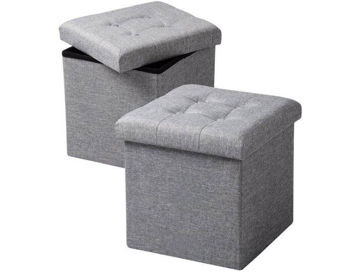 Woltu Sitzhocker, 2er-Set mit Stauraum Sitzwürfel Sitzbank Faltbar Truhen, grau, Hellgrau Woltu Sitzhocker, 2er-Set mit Stauraum Sitzwürfel Sitzbank Faltbar Truhen, grau, Hellgrau von OTTO