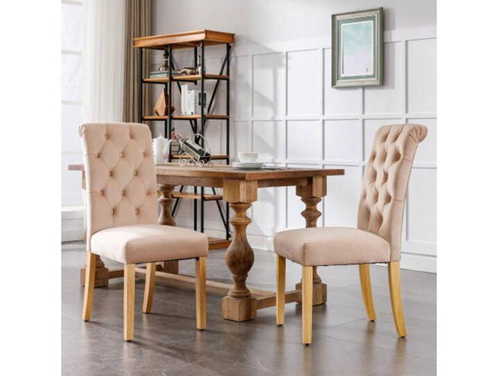 XDeer Esszimmerstuhl 2er Set Esszimmerstühle,Schlafzimmerstuhl Küchenstuhl, Wohnzimmer Lounge Freizeitstuhl, braun von OTTO