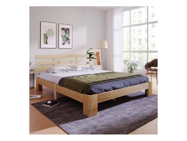 XDeer Holzbett Doppelbett mit Kopfteil aus Bettgestell Lattenrost-200 x 140 cm, Massivholz FSC Massiv Doppelbett als Kieferbett verwendbar, beige XDeer Holzbett Doppelbett mit Kopfteil aus Bettgestell Lattenrost-200 x 140 cm, Massivholz FSC Massiv Doppelbett als Kieferbett verwendbar, beige von OTTO