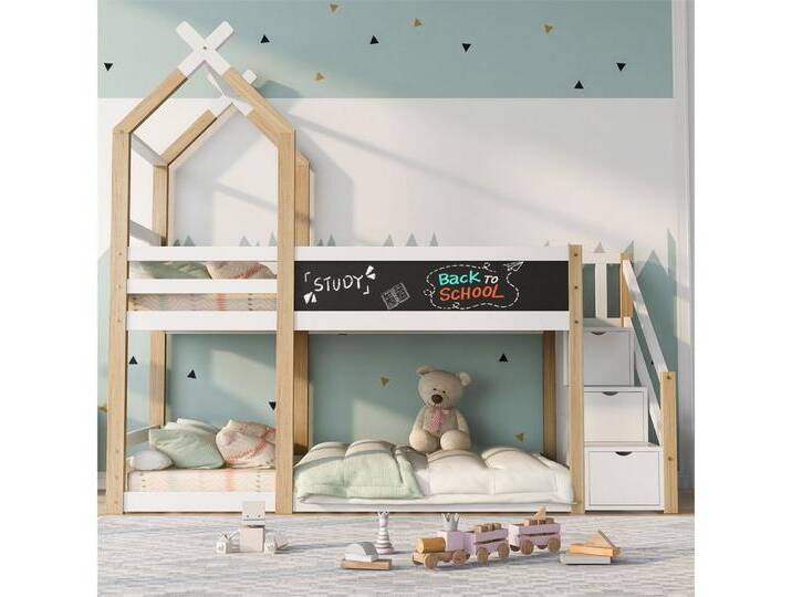 XDeer Jugendbett Kinderbett Baumhaus inkl.Tafel Bett mit Speicherung und, Rausfallschutz 90 x 200 cm, Hochbett für Kinder– 2x Lattenrost XDeer Jugendbett Kinderbett Baumhaus inkl.Tafel Bett mit Speicherung und, Rausfallschutz 90 x 200 cm, Hochbett für Kinder– 2x Lattenrost von OTTO