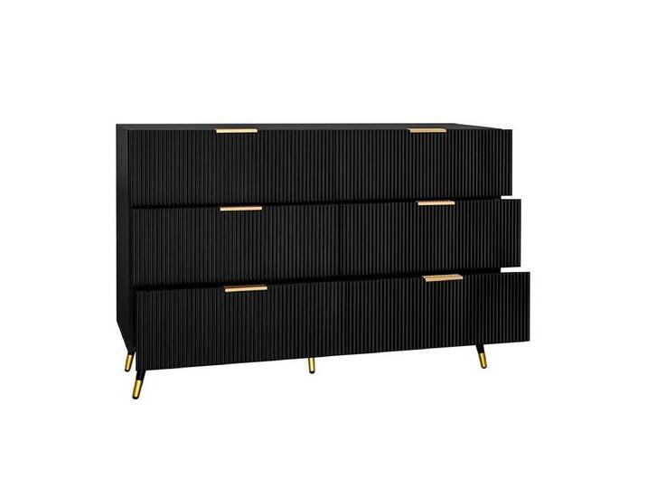 XDeer Sideboard Sideboard mit Schubladen und viel Stauraum Modernem Design, Kommode Buffet Schrank Anrichte Beistellschrank, schwarz von OTTO
