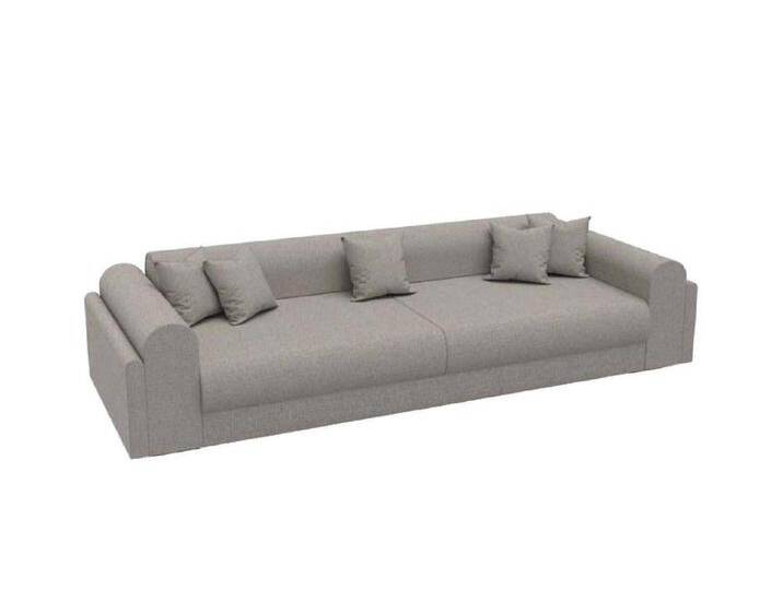 Xlmoebel 3-Sitzer Designer Sofa 3-Sitzer Graues Stoff-Sofa Couch Textilien Dreisitzer, 1 Teile, Hergestellt in Europa, grau von OTTO