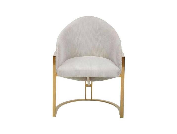 Xlmoebel Armlehnstuhl Moderner weißer Küchenstuhl mit Metallgestell für das Esszimmer -, Hergestellt in Europa, weiß Xlmoebel Armlehnstuhl Moderner weißer Küchenstuhl mit Metallgestell für das Esszimmer -, Hergestellt in Europa, weiß von OTTO