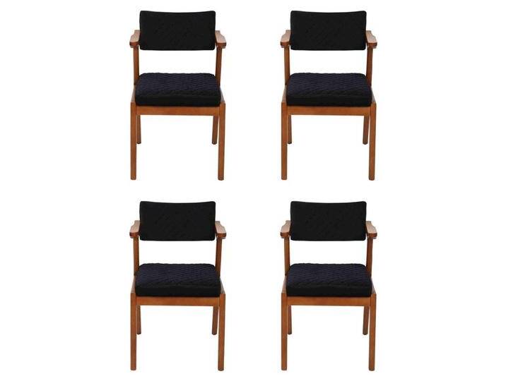 Xlmoebel Armlehnstuhl Stühle für das Esszimmer - Modernes Holz-Möbel-Set mit 4 schwarzen (4 St), Hergestellt in Europa, braun schwarz von OTTO
