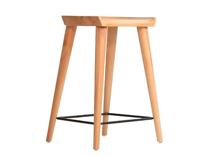 Xlmoebel Barhocker Holz Barhocker aus massivem Holz für Tresen und Bar-Sitzgelegenheit (Barhocker), Hergestellt in Europa, beige von OTTO