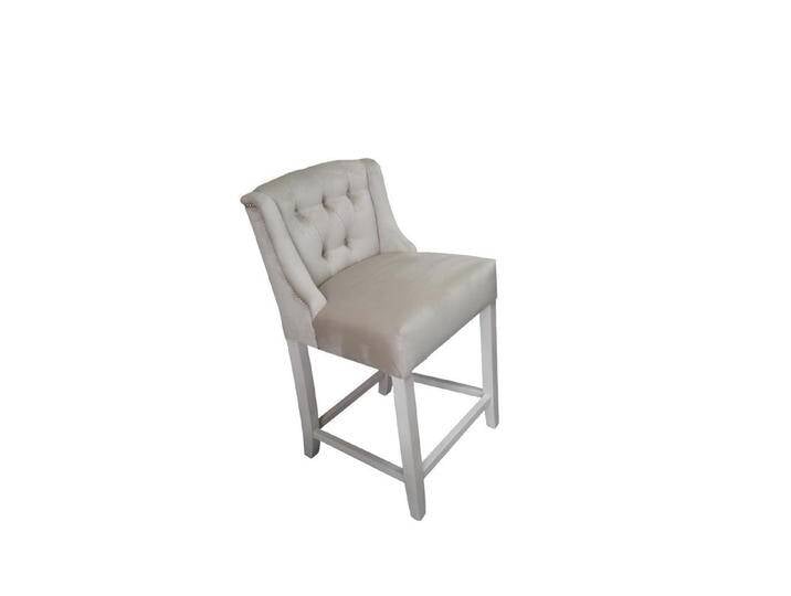 Xlmoebel Barhocker Samt Design Barhocker Set mit 6 Stühlen für die Bar in Tresen-Stil (6x Barhocker), Hergestellt in Europa, beige von OTTO