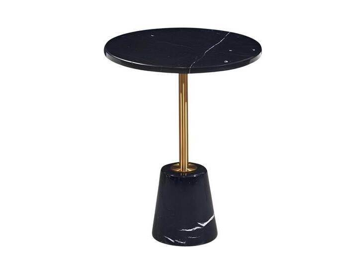 Xlmoebel Beistelltisch Luxuriöser Design-Beistelltisch für das Wohnzimmer in runder Form. (1-St., Beistelltisch), Hergestellt in Europa, schwarz von OTTO