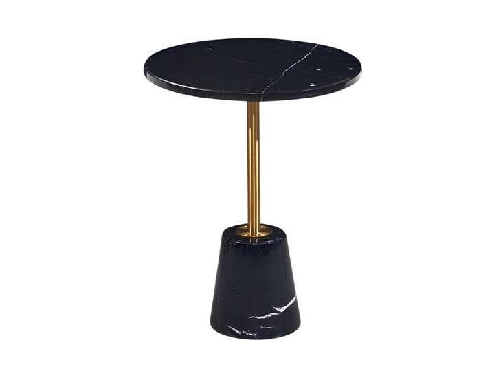 Xlmoebel Beistelltisch Luxuriöser Design-Beistelltisch für das Wohnzimmer in runder Form. (1-St., Beistelltisch), Hergestellt in Europa, schwarz von OTTO