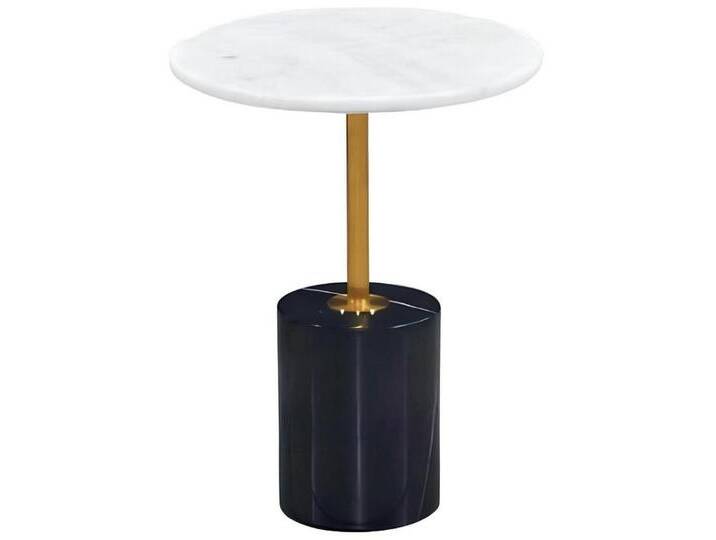 Xlmoebel Beistelltisch Neuer eleganter schwarzer Beistelltisch im luxuriösen Rund-Design (Beistelltisch), Hergestellt in Europa, schwarz weiß von OTTO