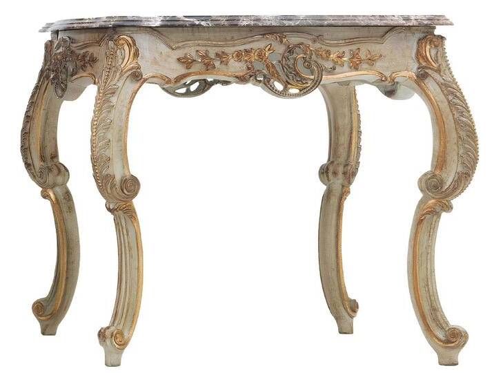 Xlmoebel Beistelltisch Wohnzimmer-Tisch Holz Royal Beistell Barock Rokoko (1-St., Beistelltisch), Hergestellt in Italy, weiß von OTTO