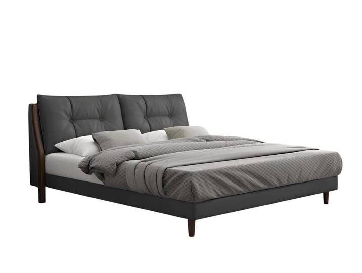 Xlmoebel Bett Neues Schlafzimmerbett in Luxusdesign mit Polsterung aus Holz (1-tlg., Bett), Hergestellt in Europa, schwarz von OTTO