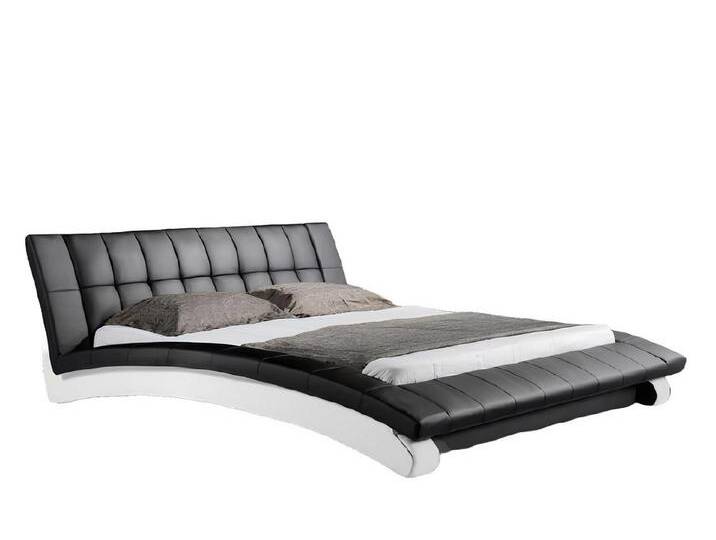 Xlmoebel Bett Neues Wasserbett mit Lederpolsterung und Matratze - Komplettset (1-tlg., Wasserbett Bett Betten - MICHA), Hergestellt in Europa, weiß von OTTO