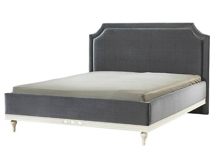 Xlmoebel Bett Traditionelles Bett in Landhausstil Doppelbett aus Holz - Modell FL-B1 (Model Florenz FL-B1), Hergestellt in Europa, grau von OTTO