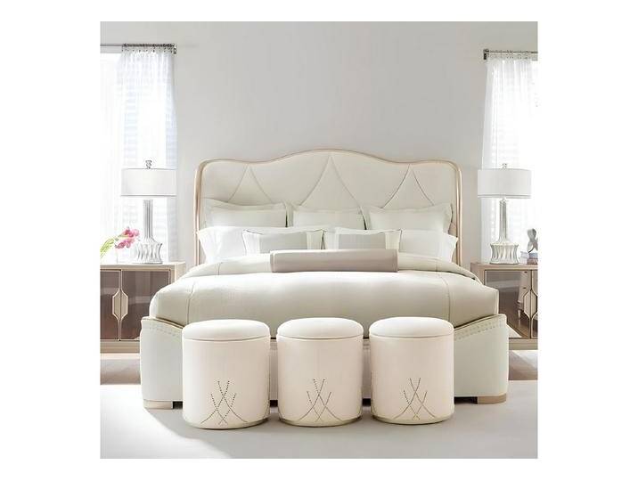 Xlmoebel Bett Traditionelles Doppelbett aus Holz im Stil eines Landhauses aus echtem (1-tlg., Bett), Hergestellt in Europa, weiß von OTTO